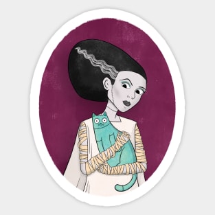 The Bride of Frankenstein's Cat Sticker